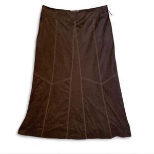 Vintage Brown Suede Maxi Skirt